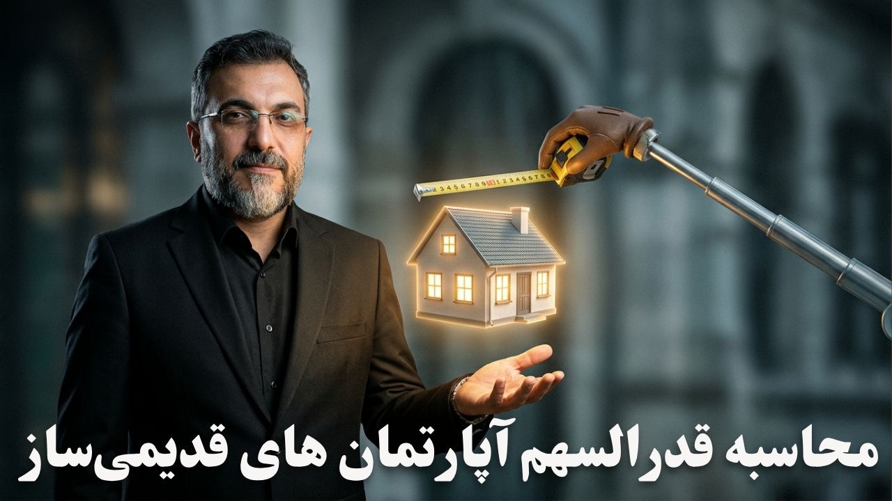 محاسبه قدرالسهم ساختمان قدیمی‌ساز از زمین در مشارکت در ساخت